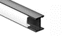 Профиль Geniled для светодиодной ленты торцевой для ДСП Black 16x12x1000 М16 с заглуш и рассеив