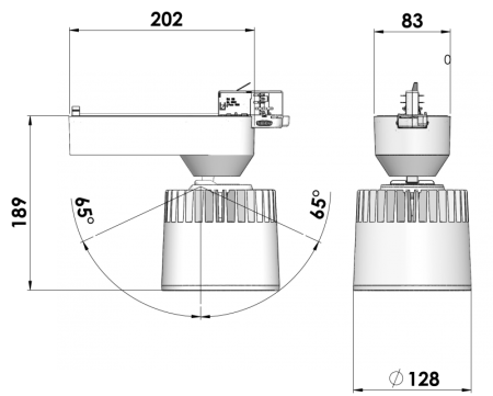 Lean Track Cyl LED 3000K (с блоком управления DALI)