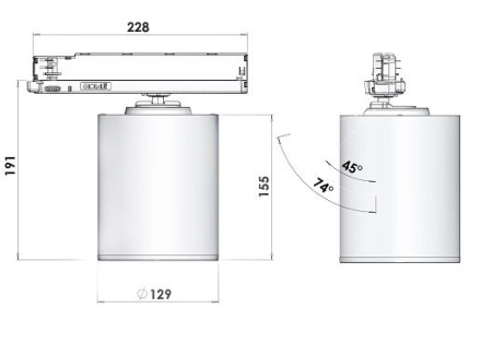 Трековый светильник GA16 Reform 3000К